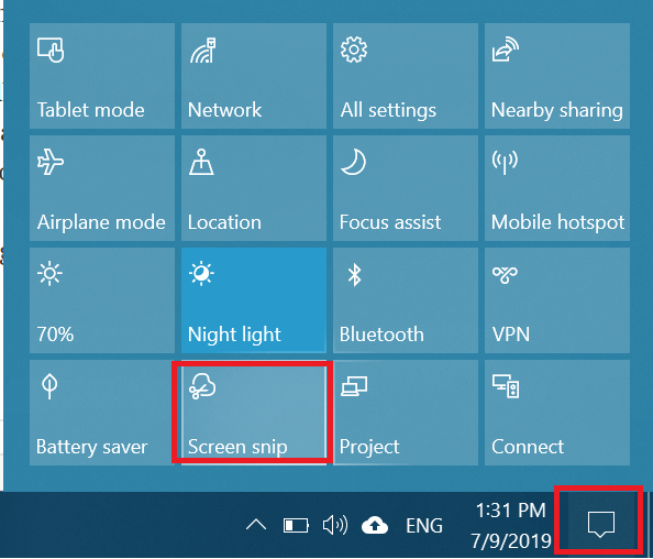 windows 10 screen clipping tool