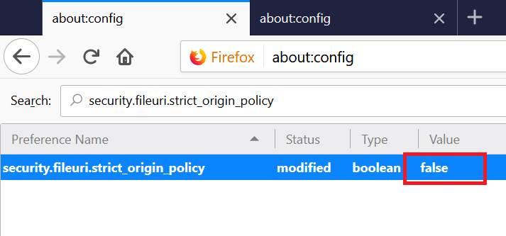browser does not support cross-origin requests