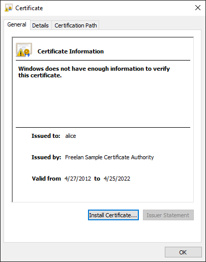 Certificate example - How to open .crt files