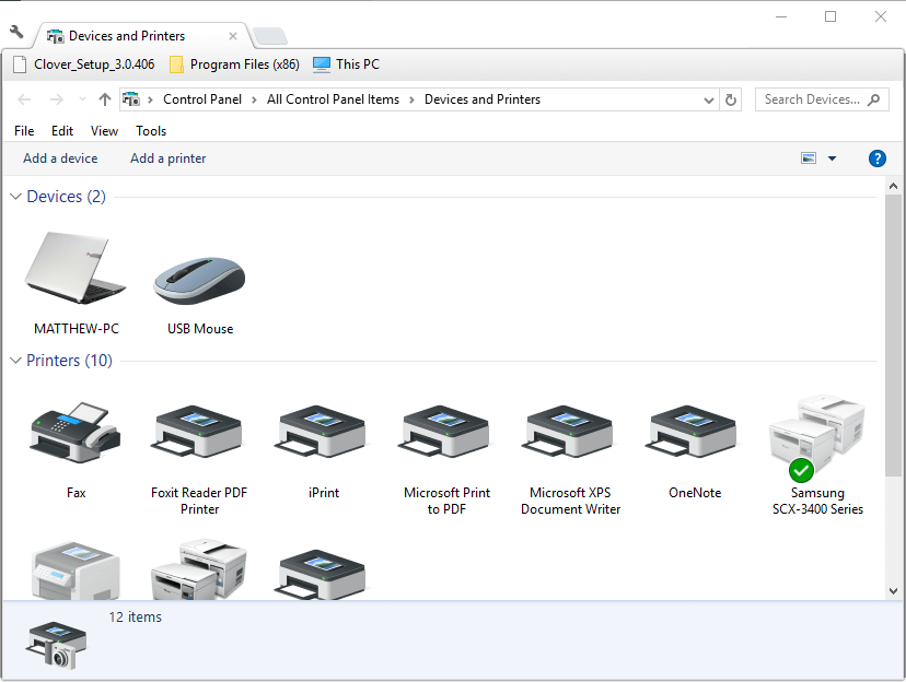 Devices and Printers applet my printer always prints double sided