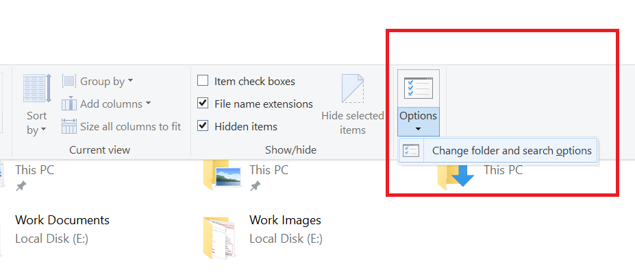 Folder Options - File Explorer