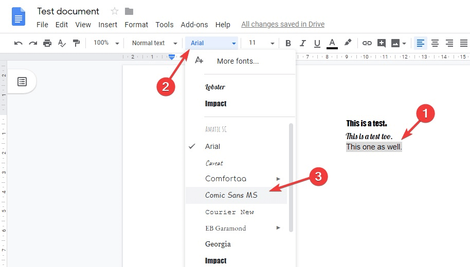 How to make periods bigger in Google Docs