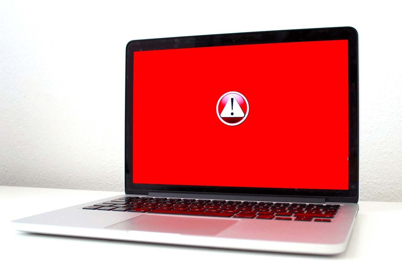 Laptop on desk - An update to Adobe Flash Player is available