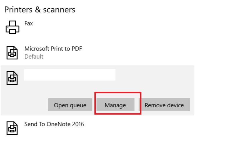 Manage Printer - Windows 10 why my printer does not print the whole page