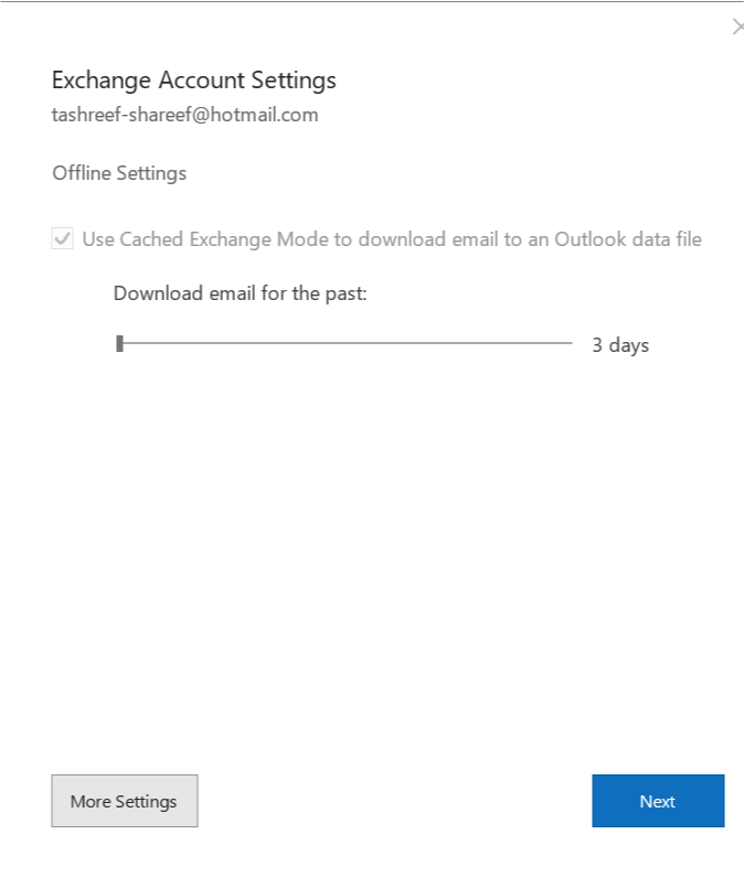 More Settings Outlook outlook does not support the connection encryption type