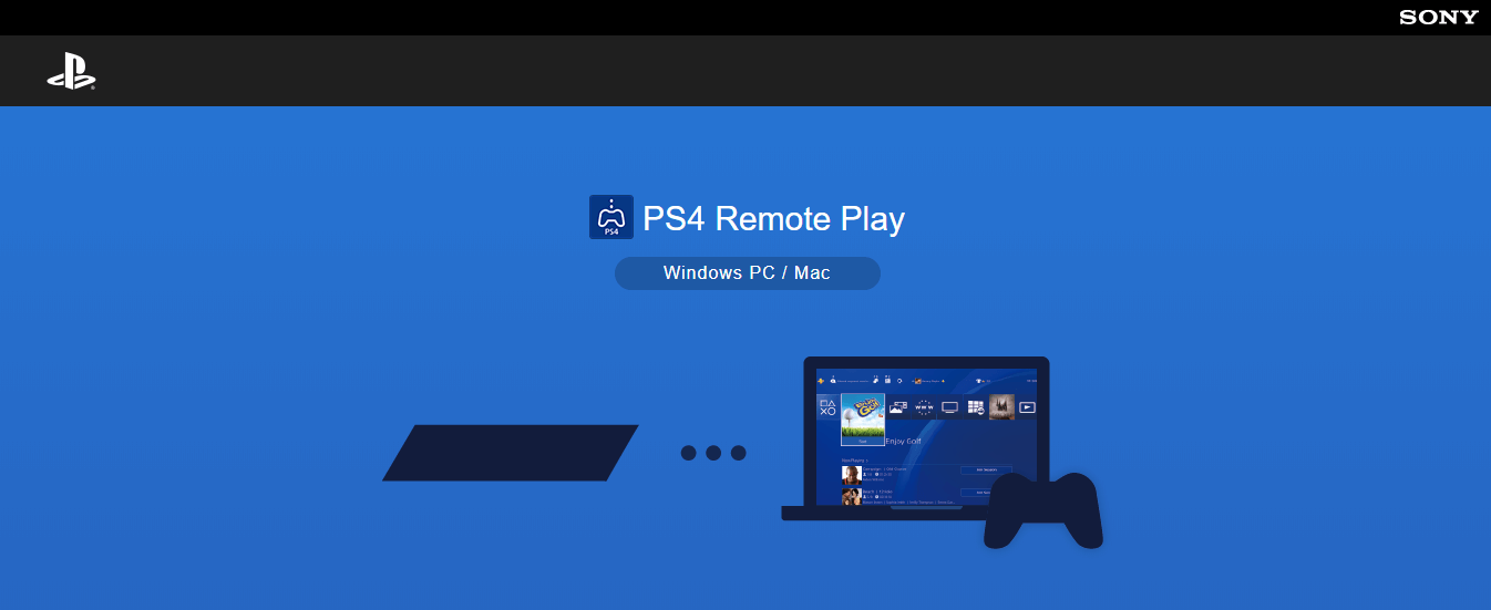 PS4 remote play website screenshot - PS4 remote play windows 10