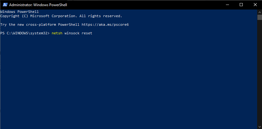 PowerShell Winsock command - Wireless drivers are missing