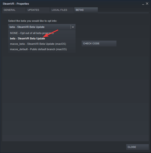 Steam VR beta update - Steam VR settings not working