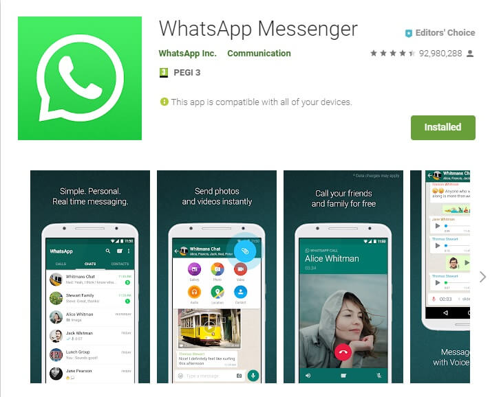 WhatsApp screenshot PlayStore - This version of WhatsApp has expired