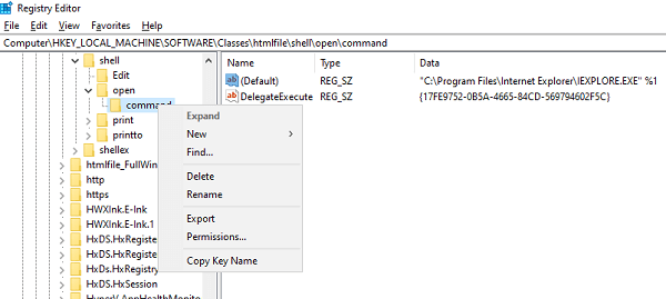 right-click on Command folder and select Export