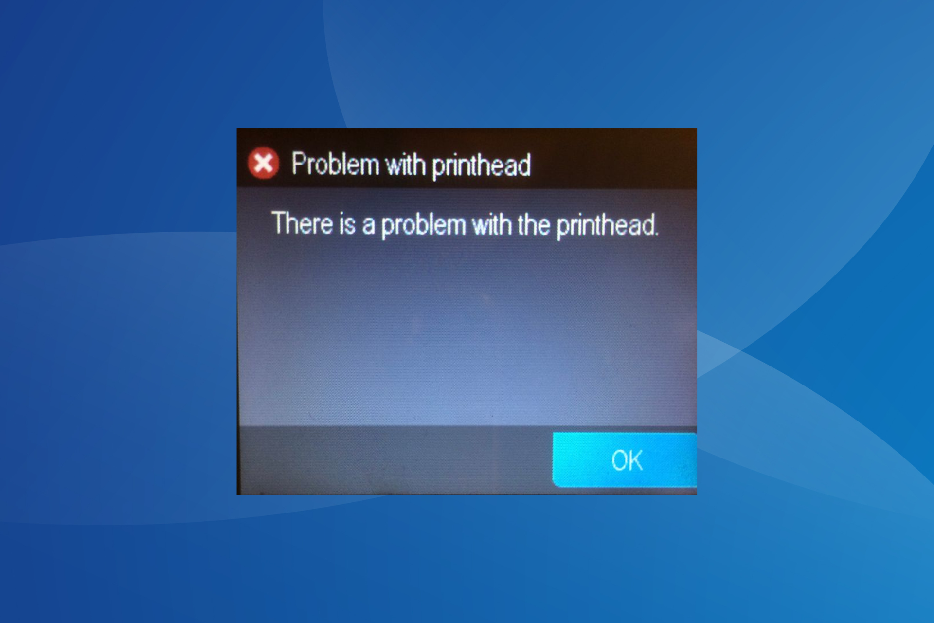 fix there is a problem with the printhead error