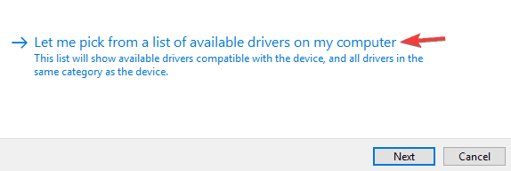 let me pick from a list of available drivers Windows can't install ADB interface
