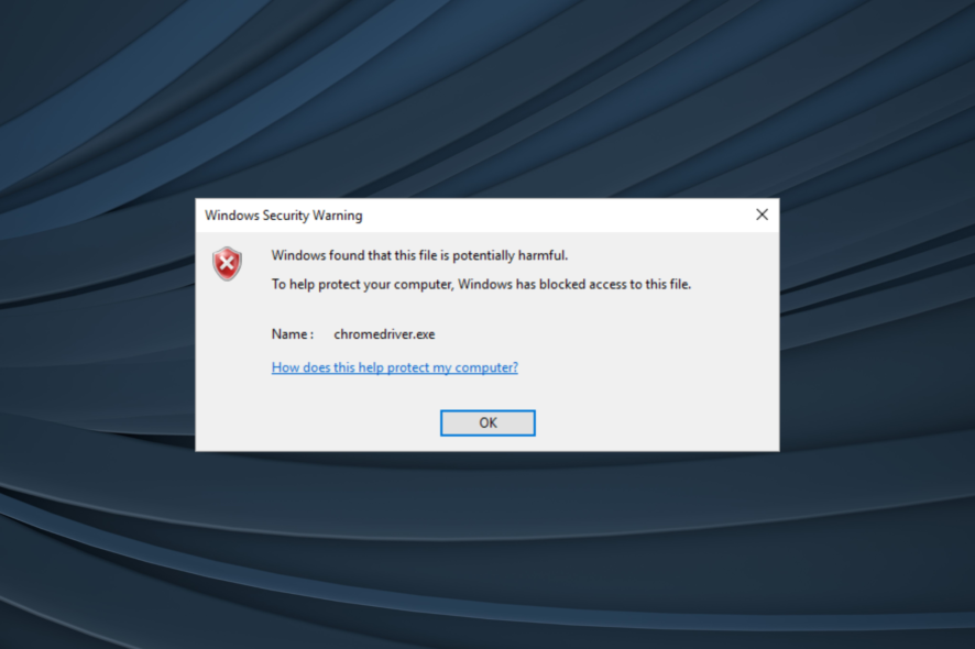 fix windows has blocked access to this file error