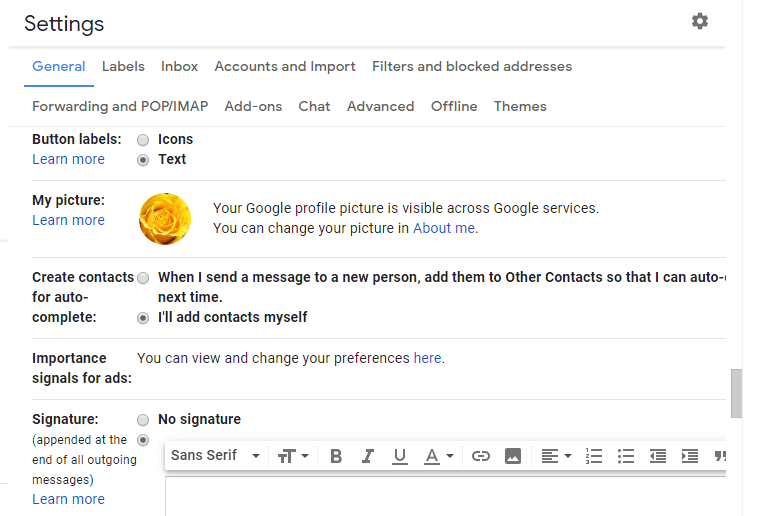 Create contacts options gmail autocomplete not working