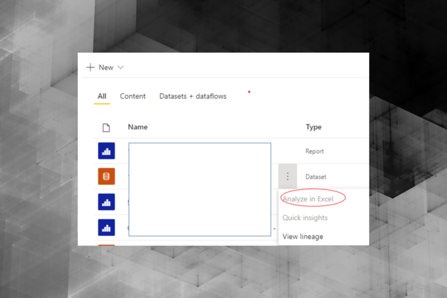 Disable Analyze in Excel in Power BI