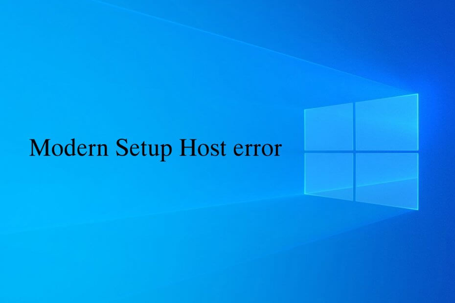 How to fix the Modern Setup Host error
