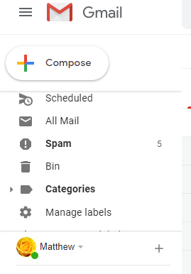 Gmail Bin gmail account not receiving emails