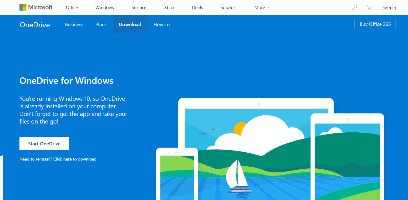 OneDrive webpage - Can't download OneDrive files