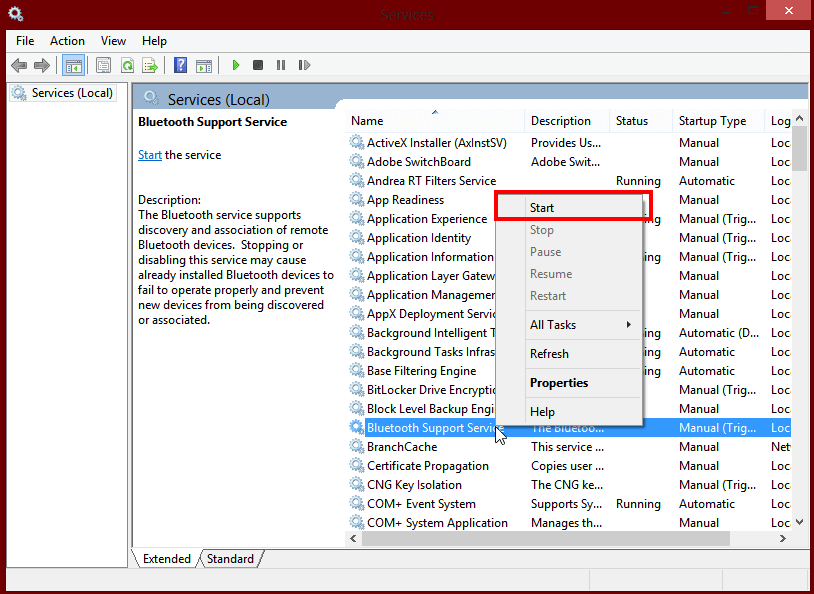 Windows Server Does Not Support Bluetooth 