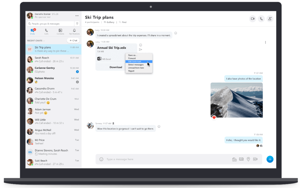 new skype chat experience