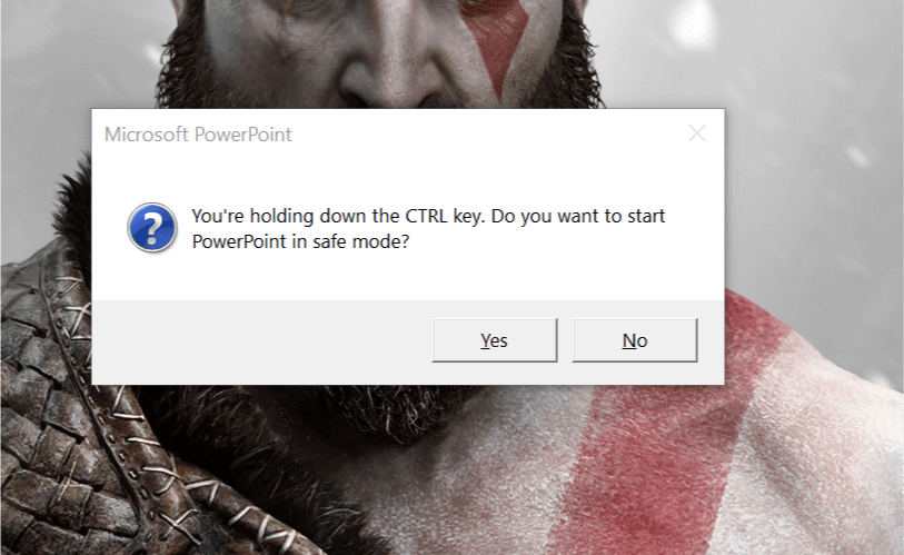Fix Something went wrong that might make powerpoint unstable