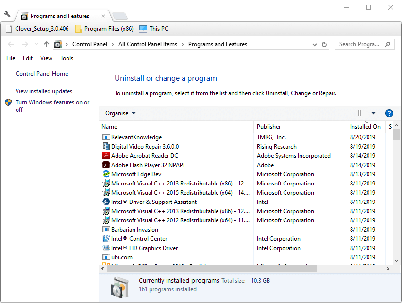 The Windows uninstaller disable radeon settings host application