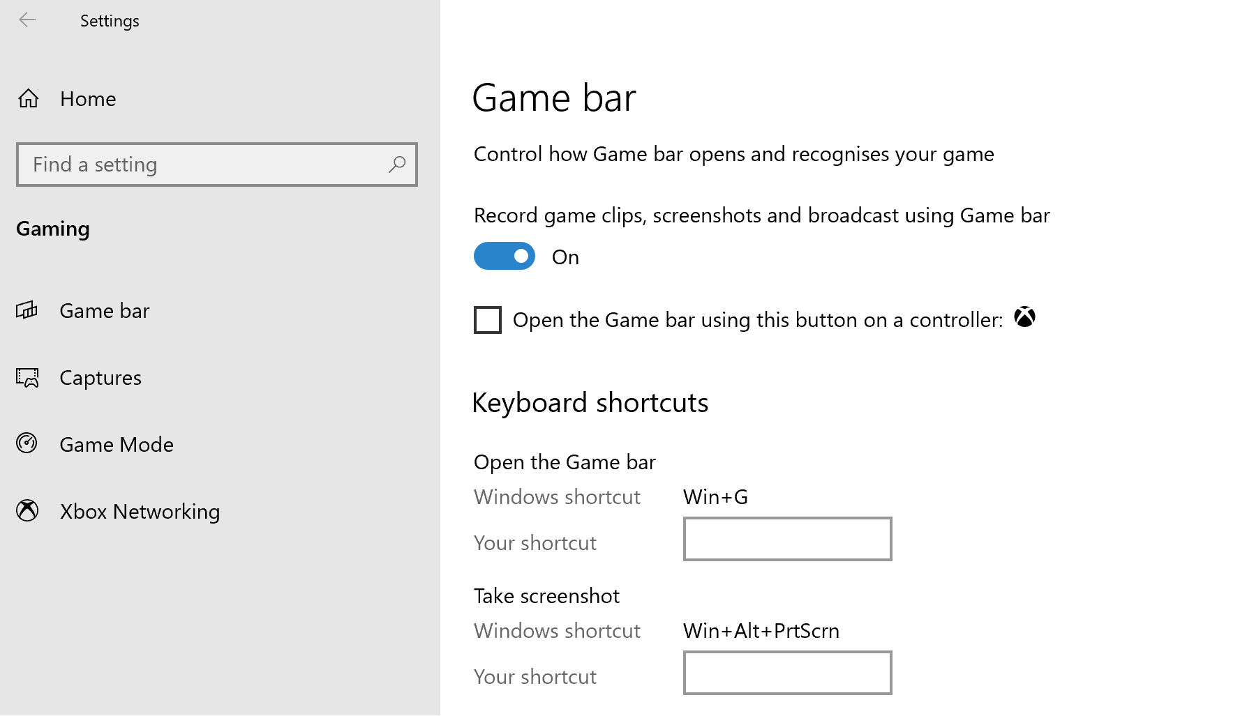 Toggle on the broadcast option in the Windows 10 Game Bar to broadcast via Mixer
