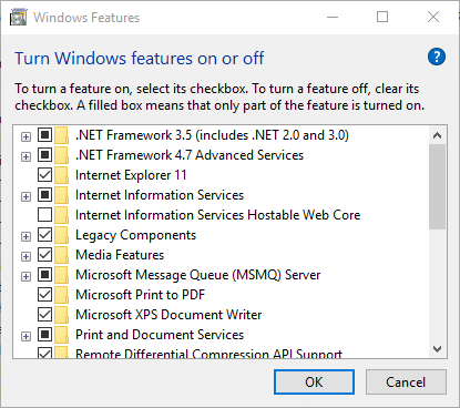 Windows Features window windows media player cannot open WAV/MP3/MP4/AVI/MKV/MPG/MOV files