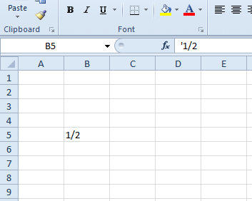A fraction entered in Excel stop excel from changing numbers to dates