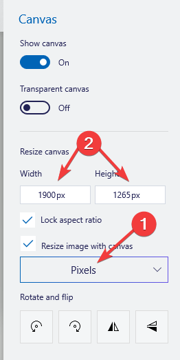 iresize in pixels method width