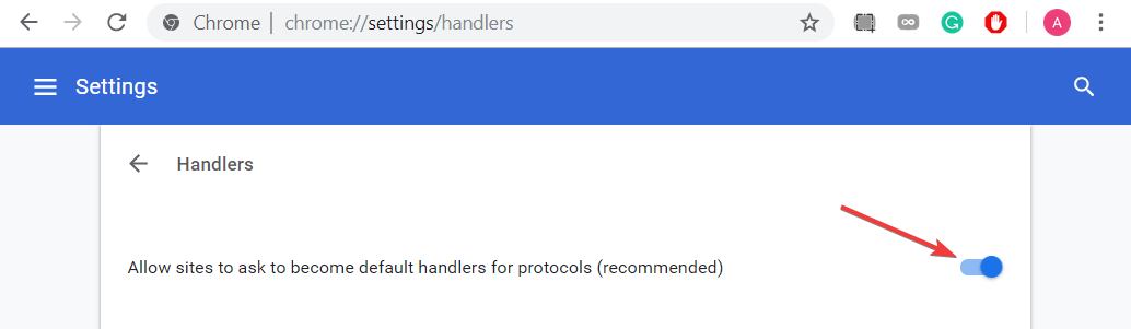 enable handlers