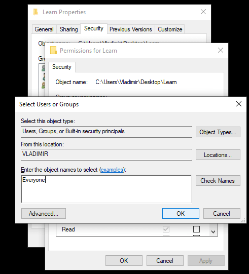 permissions - WMP cannot access the file