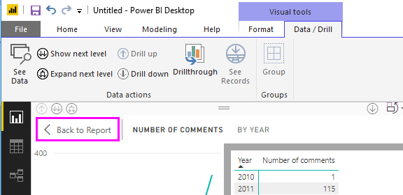 power bi see records 