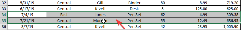 select rows delete multiple rows in excel 