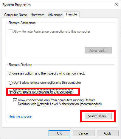 System properties allow remote connections to this computer windows server how to enable remote desktop