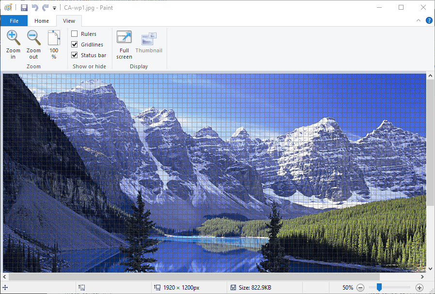 grid for paint 3d