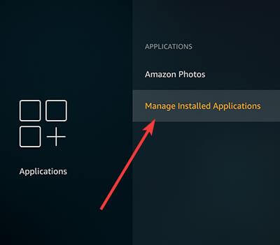 amazon fire tv Manage Installed Applications 