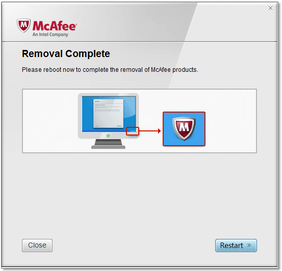 McAfee removal complete application resources could not be loaded successfully mcafee