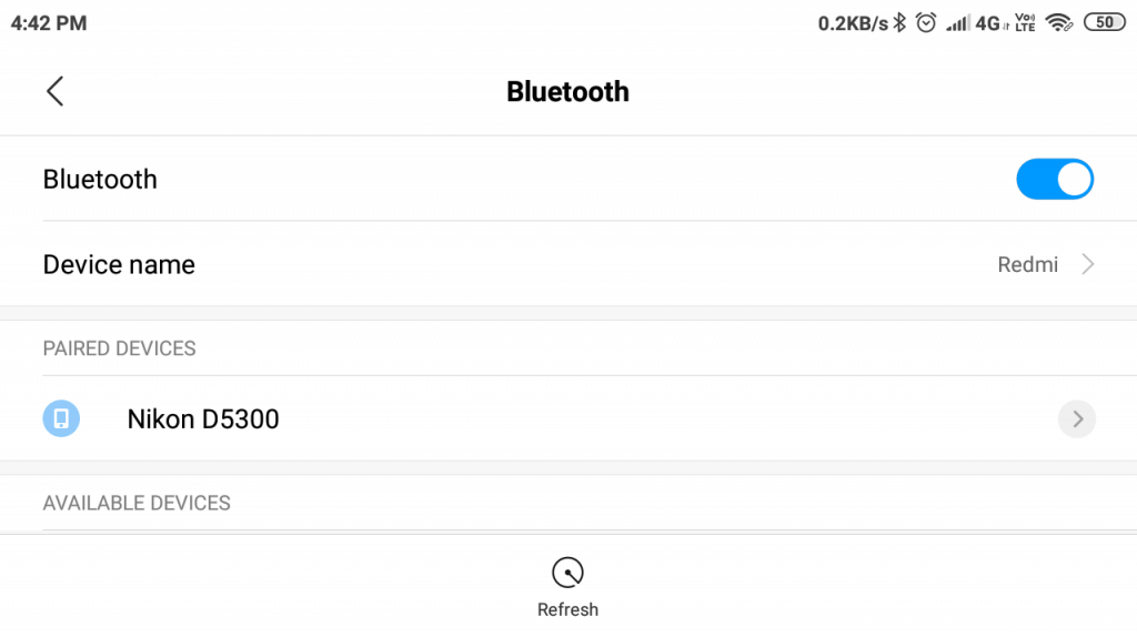 Nikon camera not connecting to Bluetooth