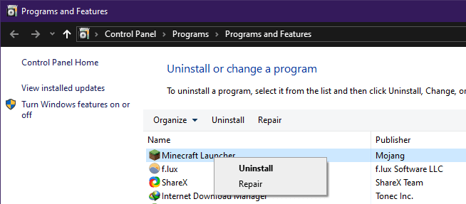 minecraft unable to update minecraft native launcher error