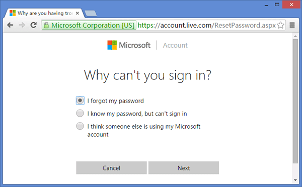 Forgot windows 10 admin password Reset Microsoft Account Password Online