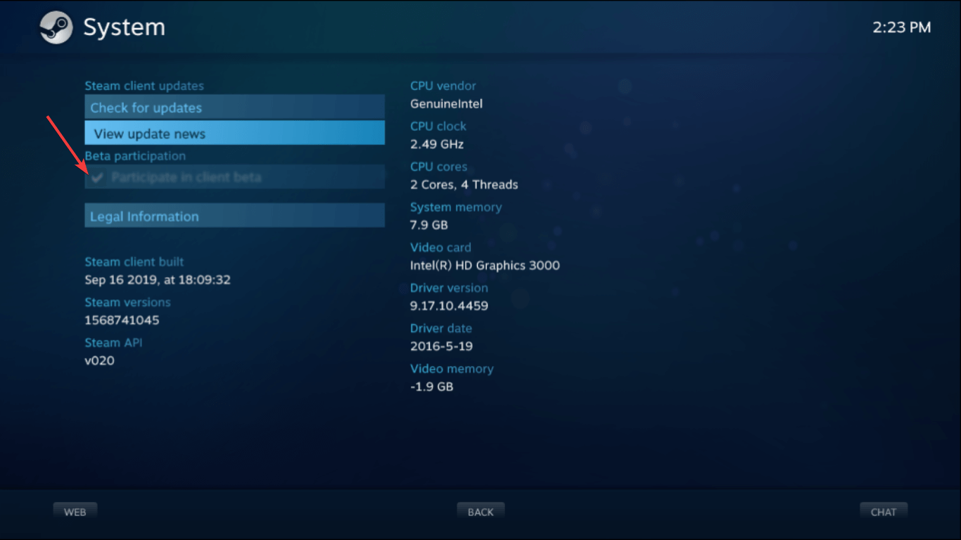 Steam beta How to Big Picture Mode