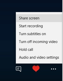 Share screen option how to share screen on skype