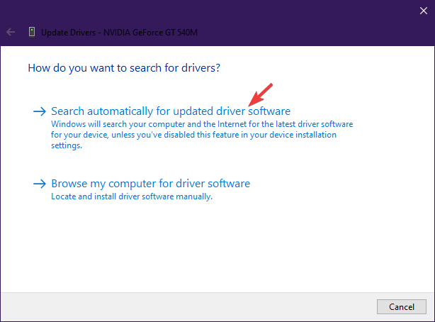 Update driver automatically