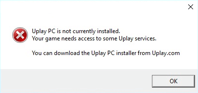 Uplay not installed error