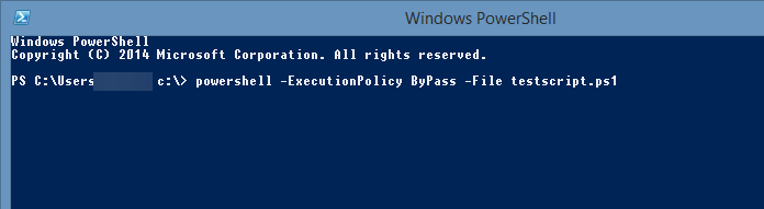 ByPass Execution Policy running scripts is disabled on this system powershell error