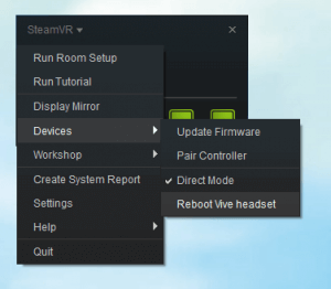 trinus steamvr headset not detected