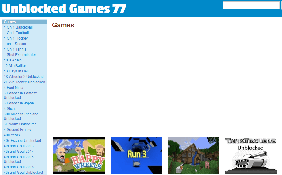 Unblocked Games 77 best game websites not blocked by school