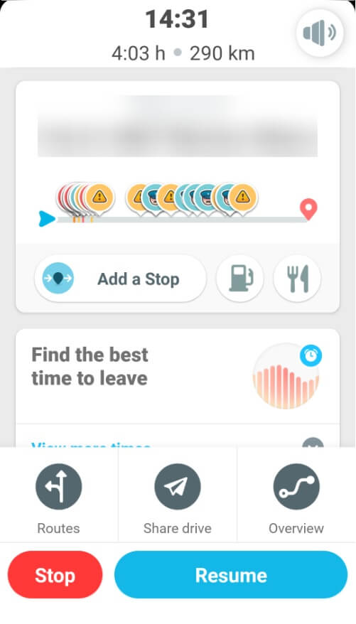 how to add a stop in waze