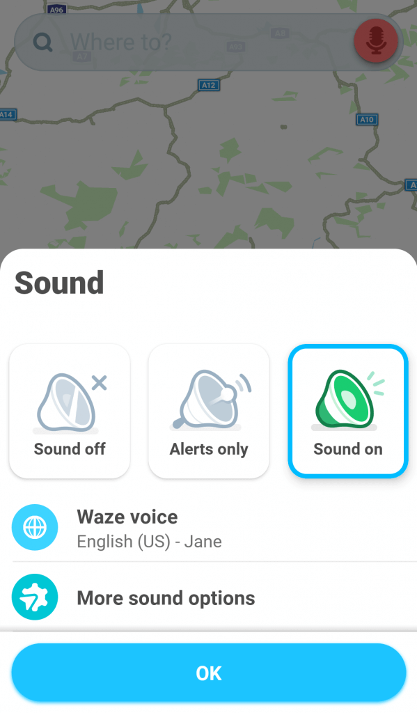 how to change voice in waze
